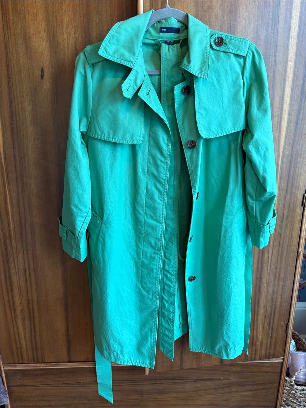 GAP Green Lightweight Trench Coat